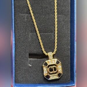 Christian Dior Vintage logo necklace